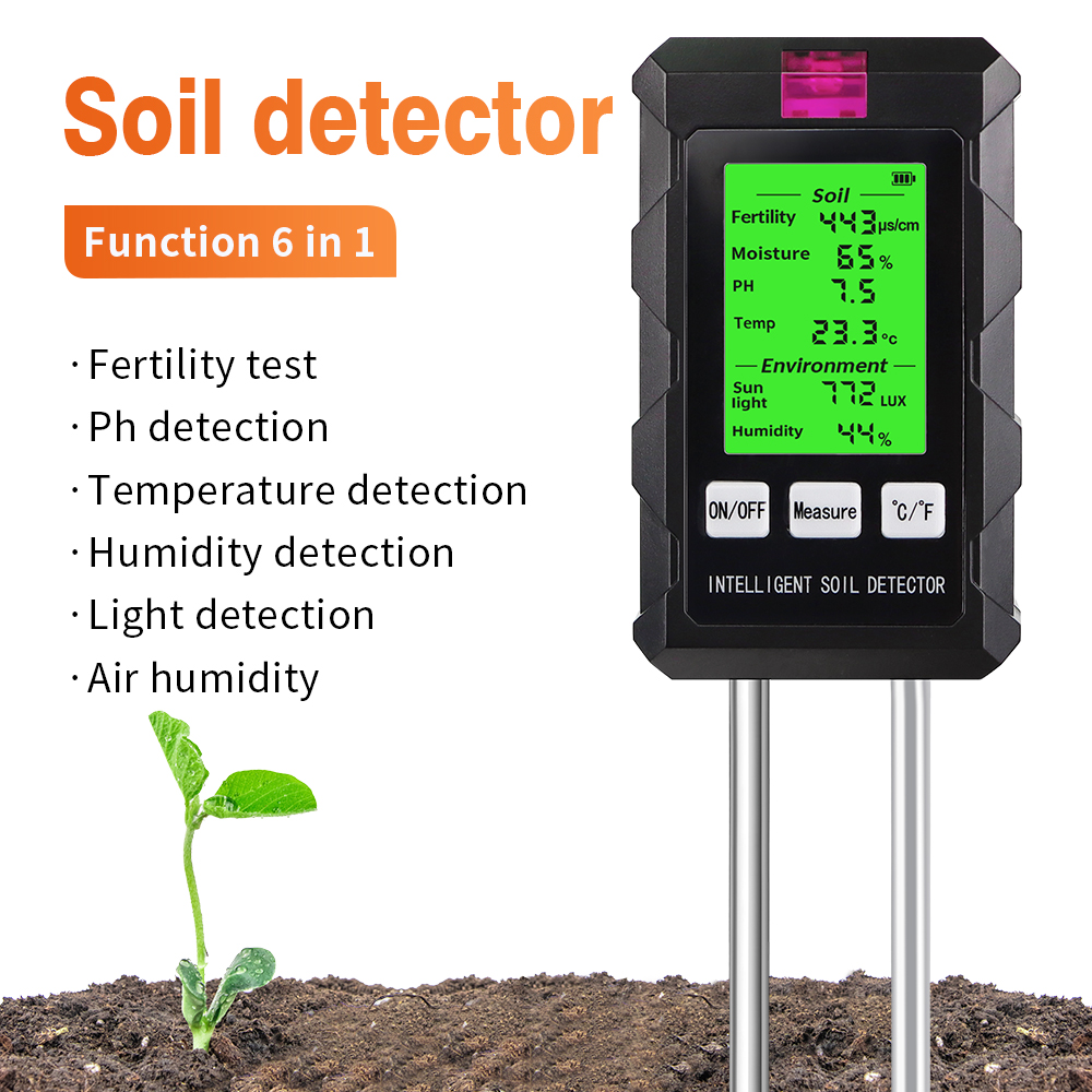 Soil Test Digital - 6 em 1 testador digital de