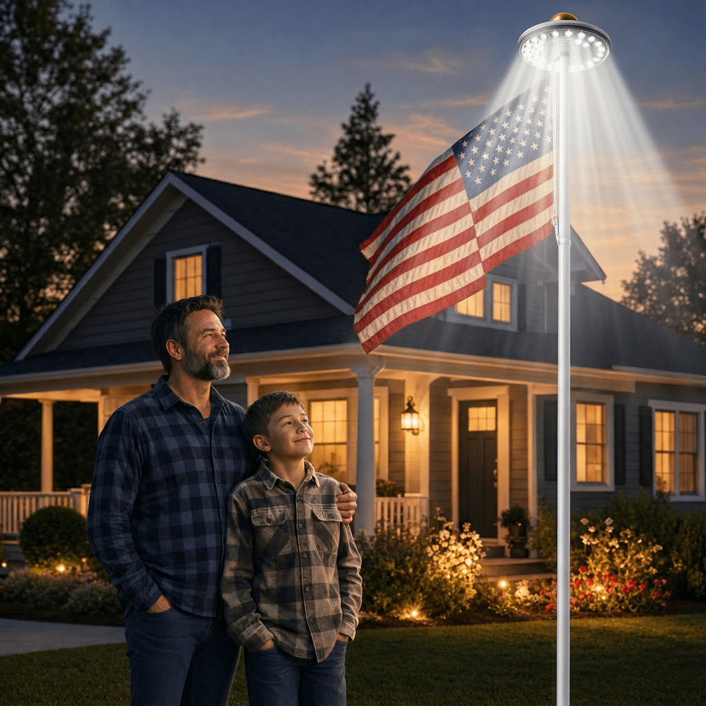 Smart Garden Umbrella - Luz Solar LED para Mastro de