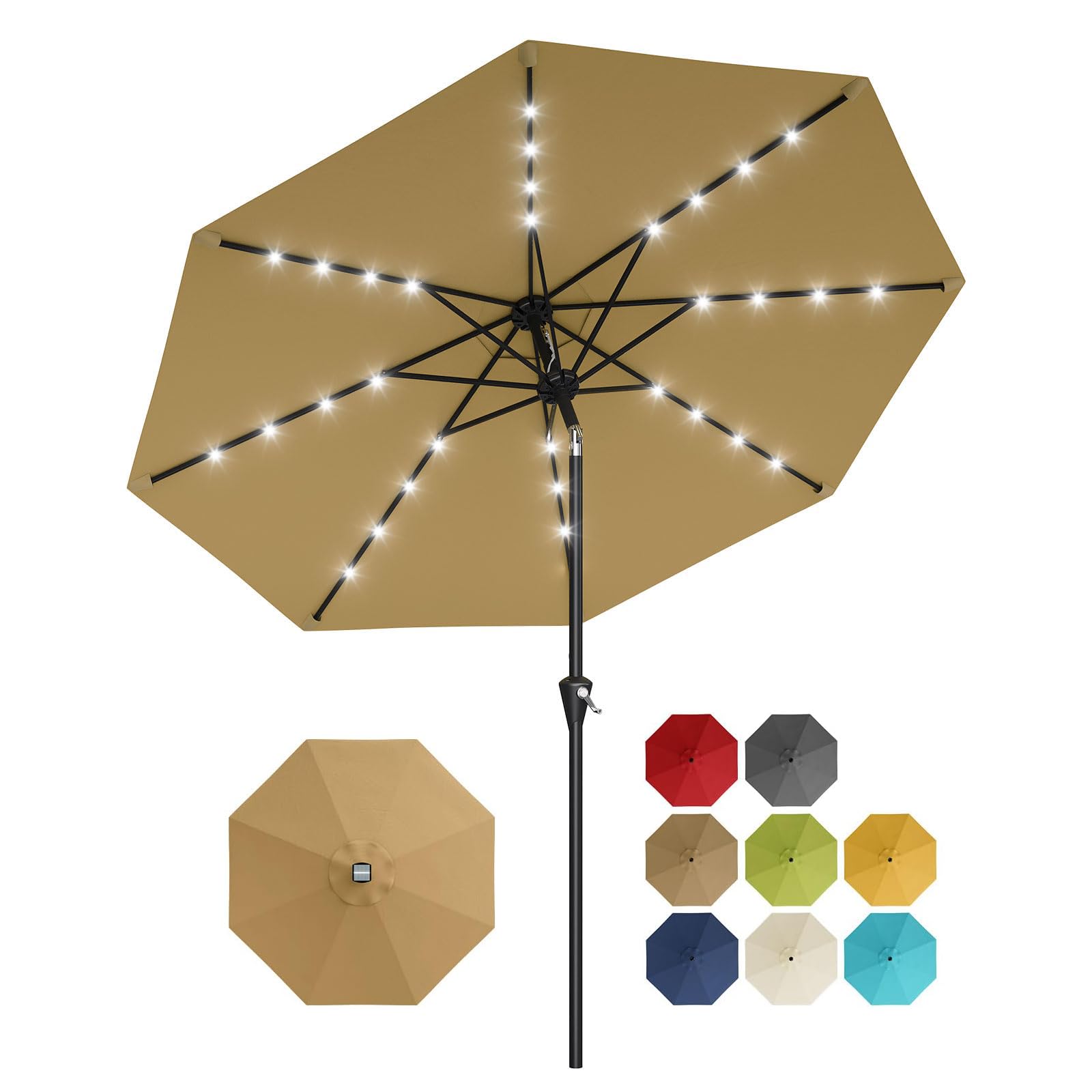 Smart Garden Umbrella - Guarda-sol de 10 pés com energia