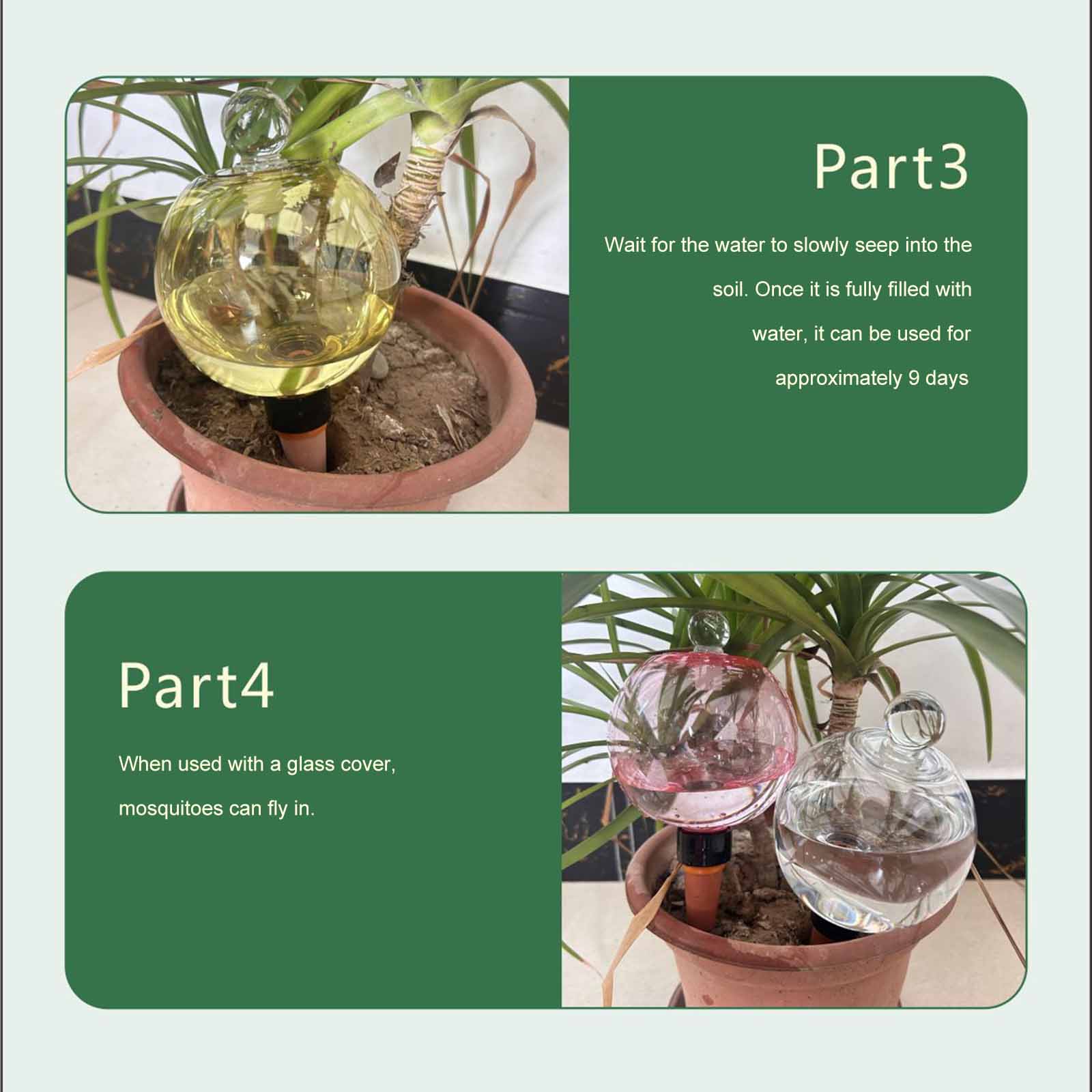 Plant Watering Globe - Globos de Rega Automática 500ML, Irrigação