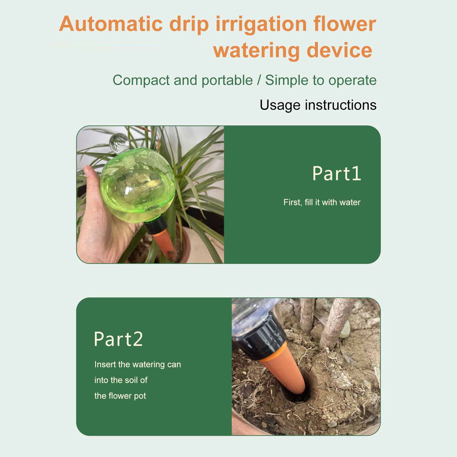 Plant Watering Globe - Globos de Rega Automática 500ML, Irrigação