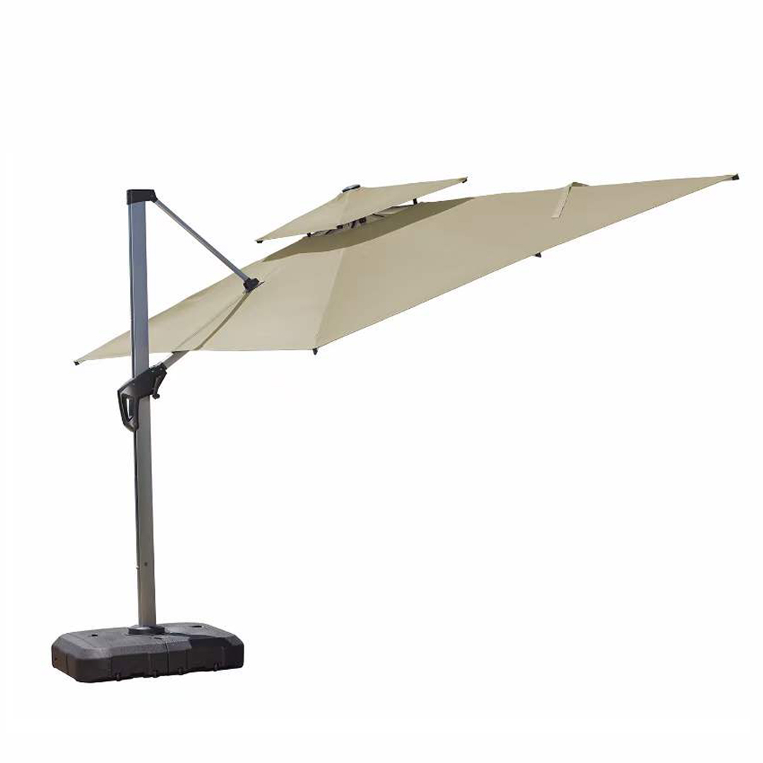 Smart Garden Umbrella - Guarda-Sol Decorativo Inteligente em Alumínio Dourado,