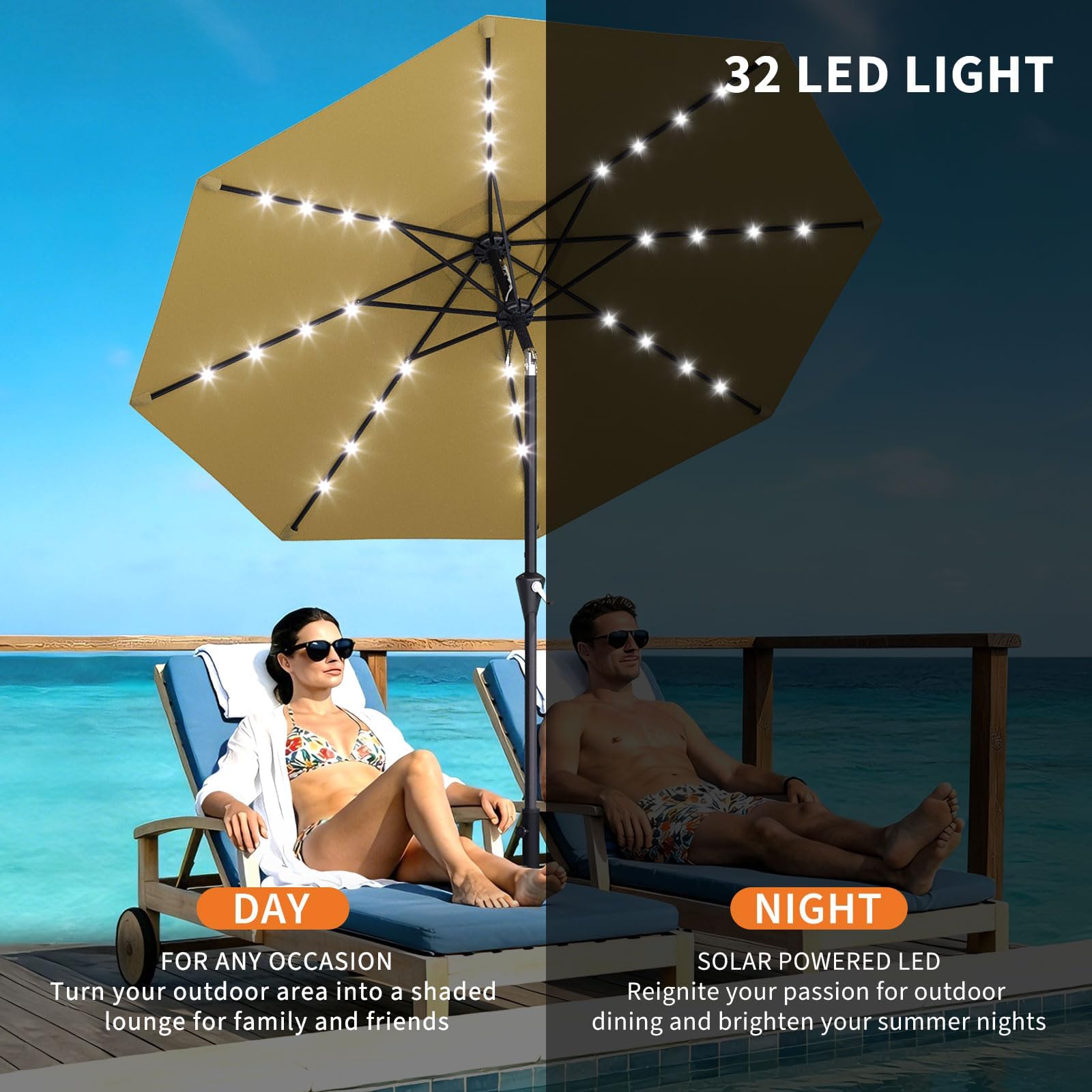 Guarda-sol de 10 pés com energ - Smart Garden Umbrella avaliação e preço