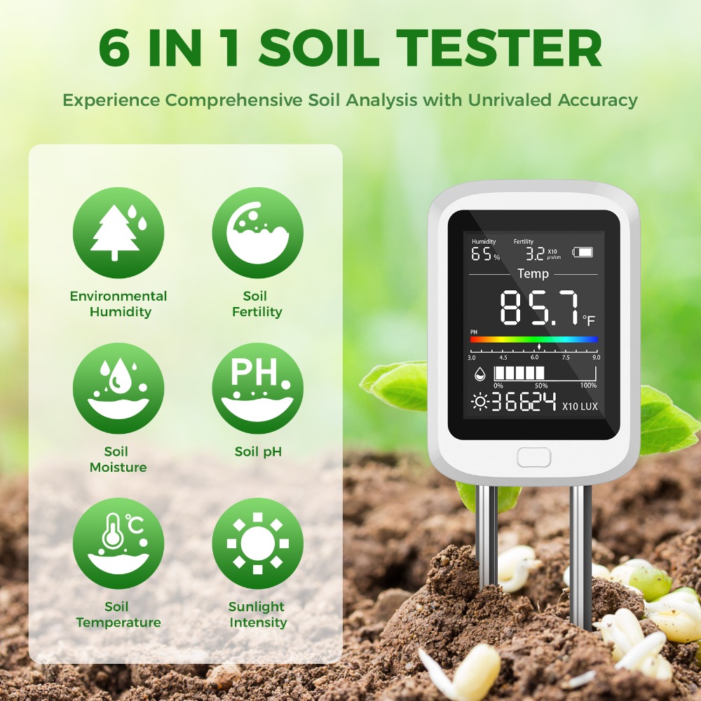 Kit de teste de solo 6 em 1, m - Soil Test Digital avaliação e preço