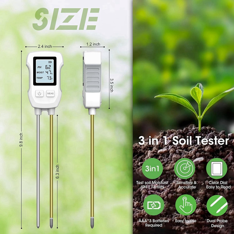 Medidor de Umidade do Solo 3 e - Soil Test Digital avaliação e preço